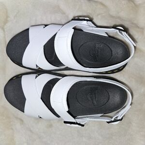Dr. Martens White Strappy Sandals